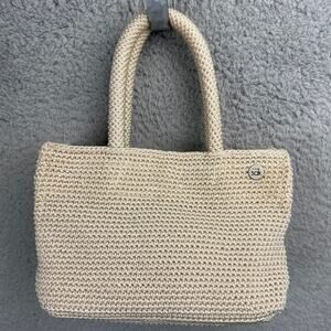 The Sak Women's Woven Handbag Mini Bag Ecru White Versatile Summer Satin Lined
